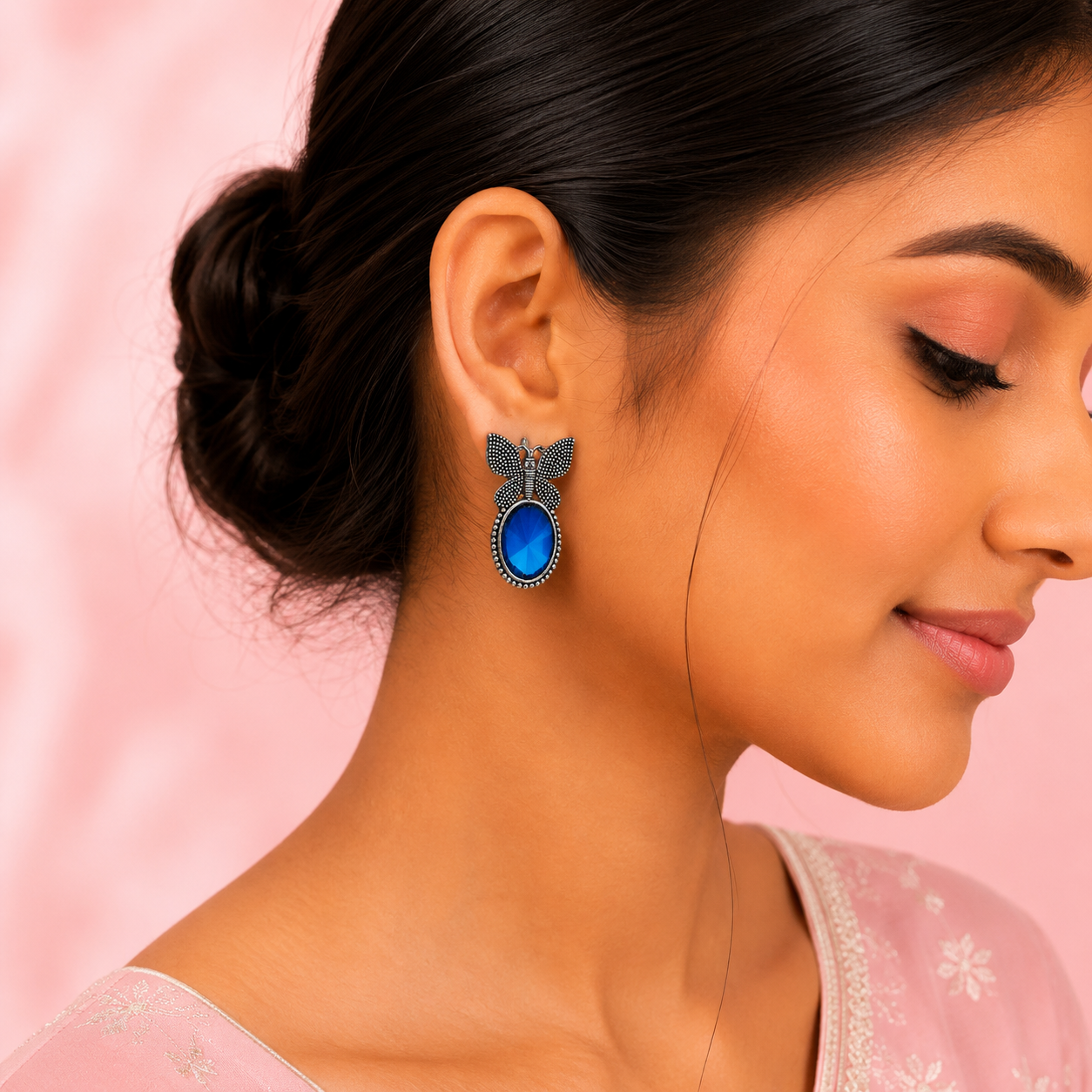 12 Designer Colorful Jhumkas Mirror Box