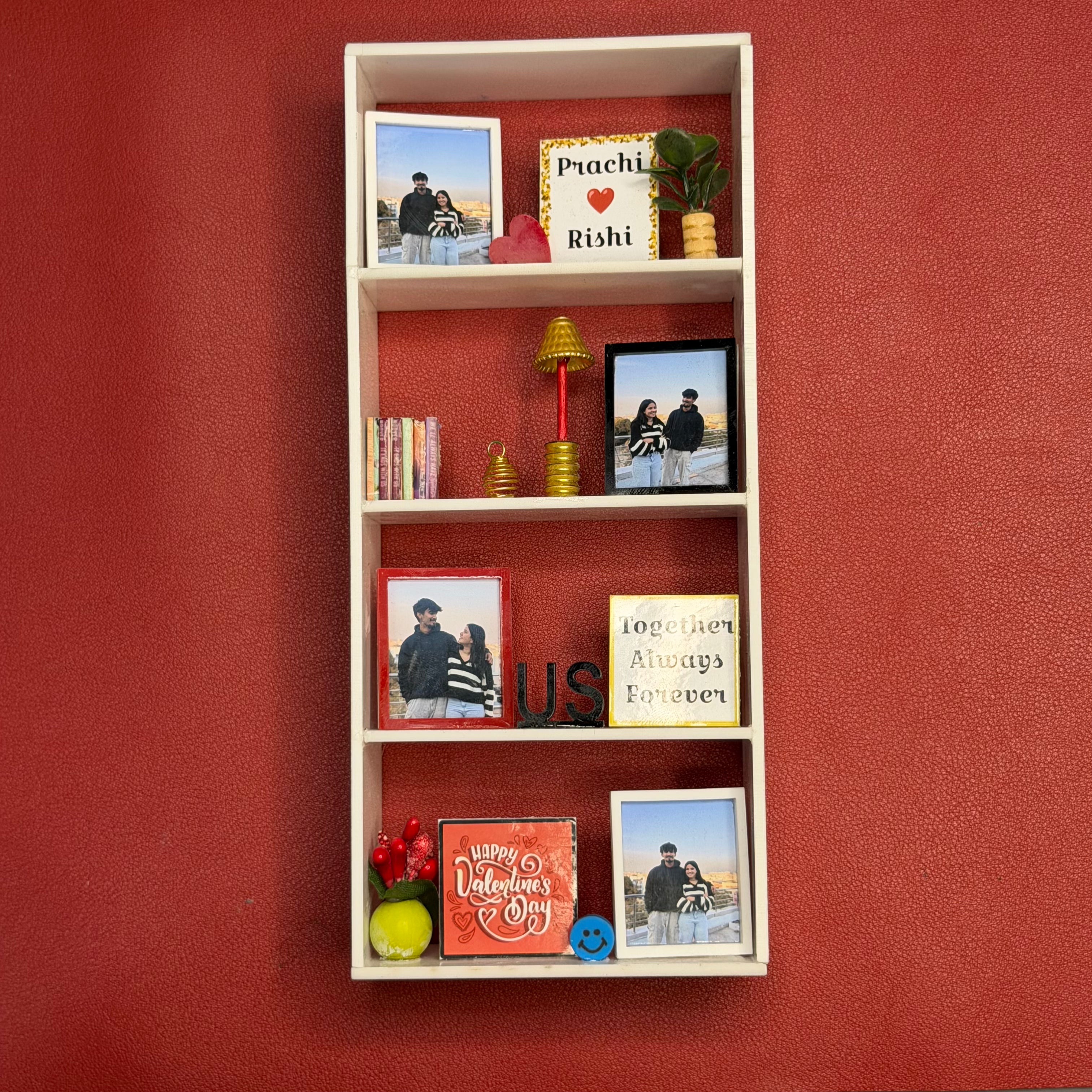 ❤️ Personalized Couple Memory Shelf Frame – Custom Photo Love Display Gift 🎁