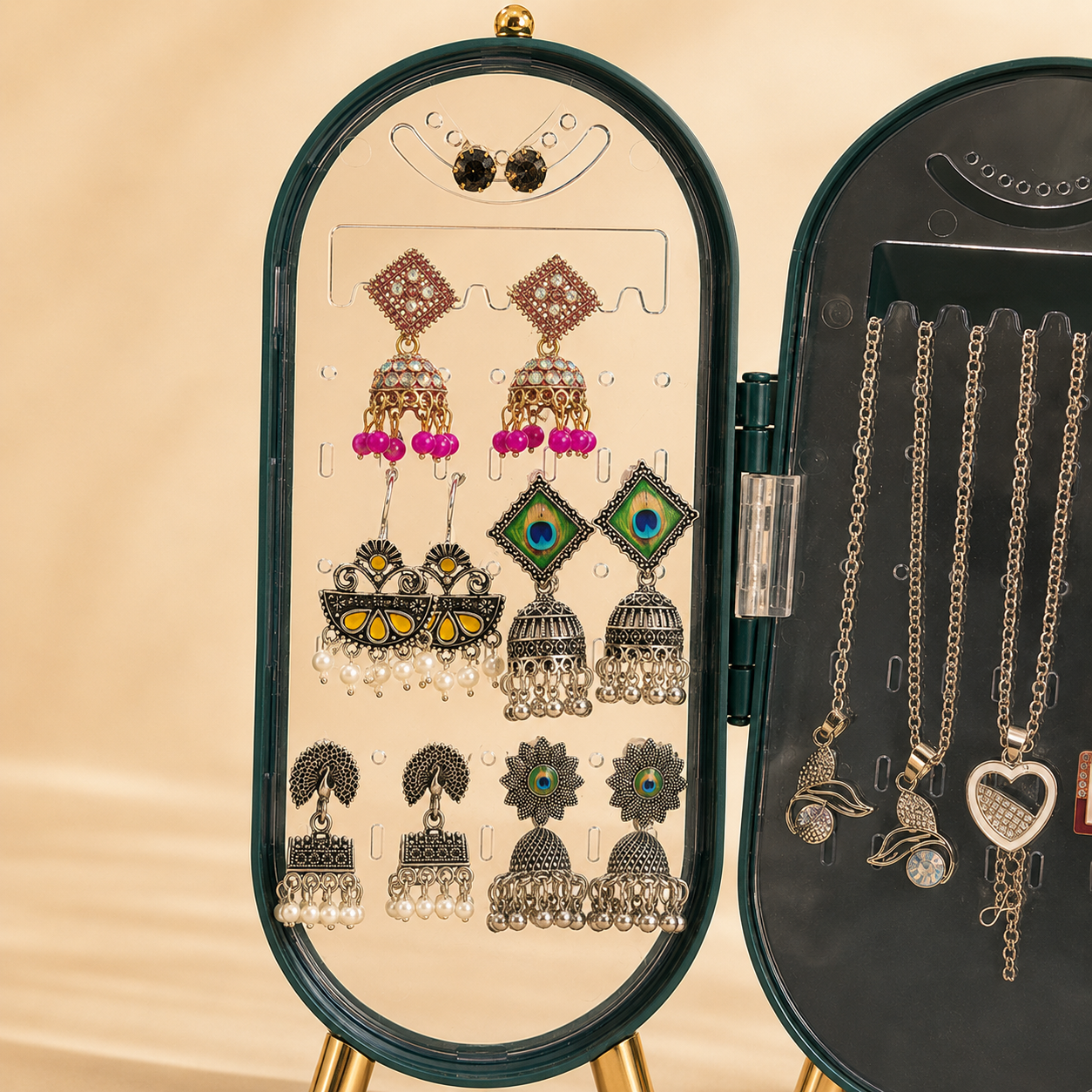 Viral 3-fold elegant Green Jewellery box - 8