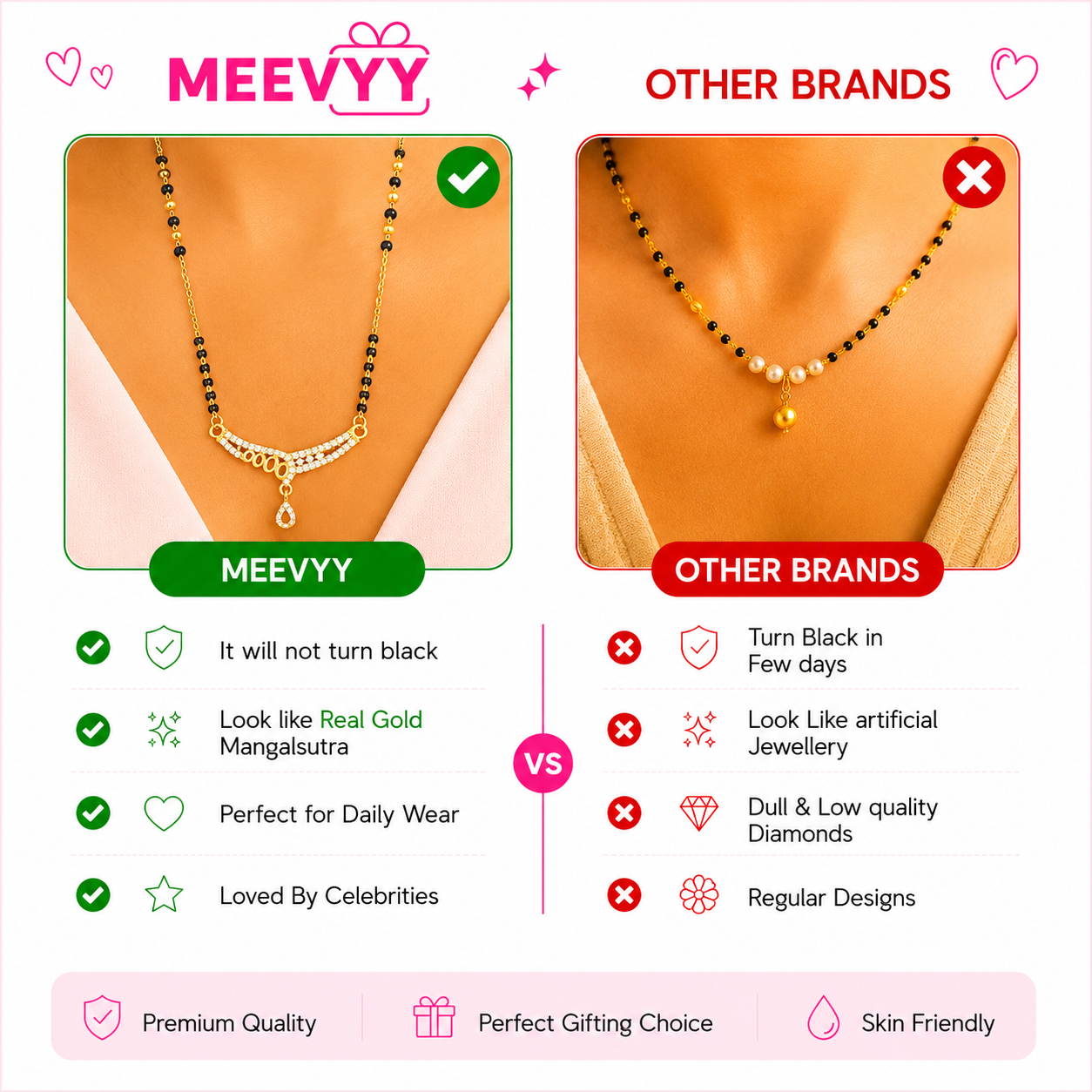 Crescent Charm Mangalsutra