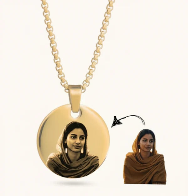 Personalized Photo Round Necklace