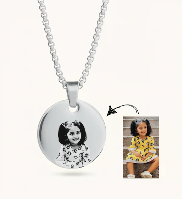 Personalized Photo Round Necklace