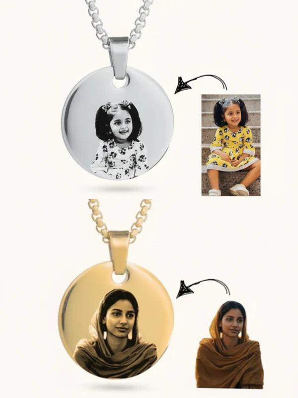 Personalized Photo Round Necklace