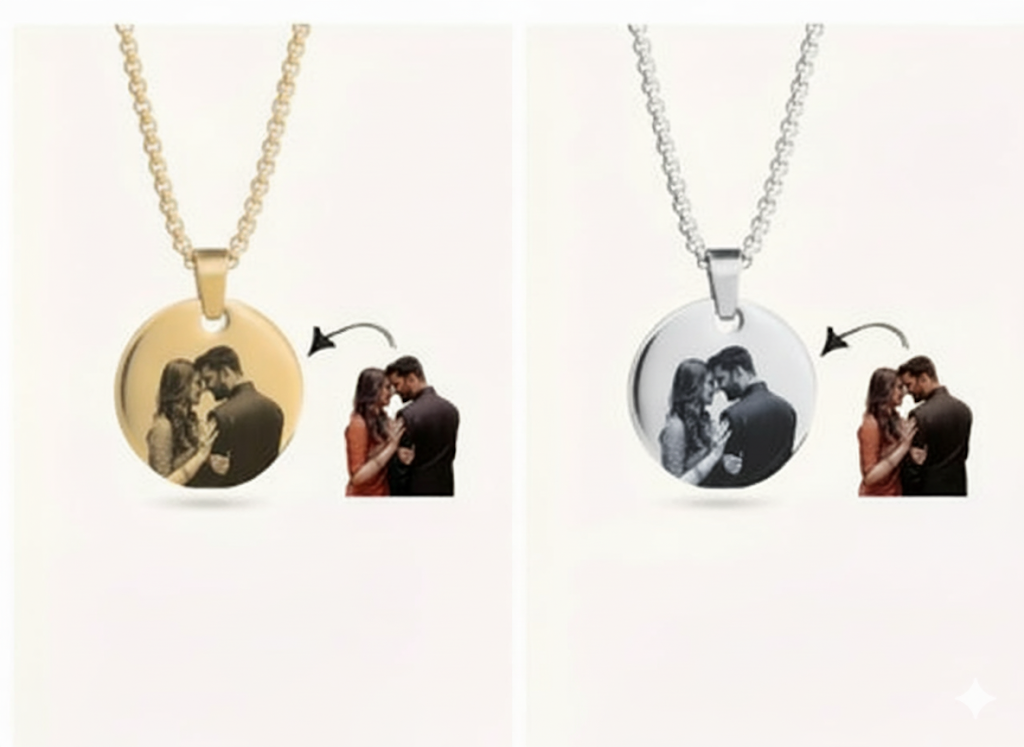 Personalized Photo Round Necklace
